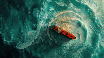 bermuda triangle with mystical neon